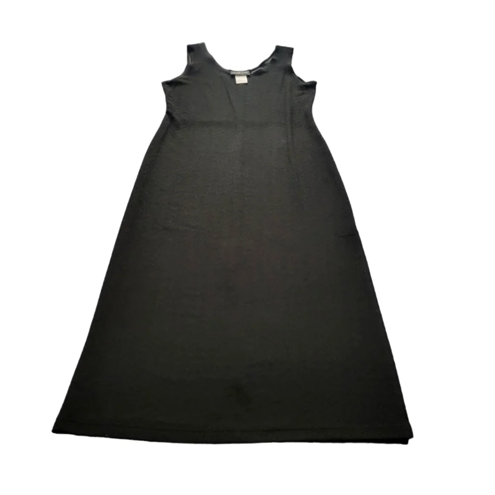 Danielle Casey Maxi Dress Black Dress Vintage Made in USA Size 12